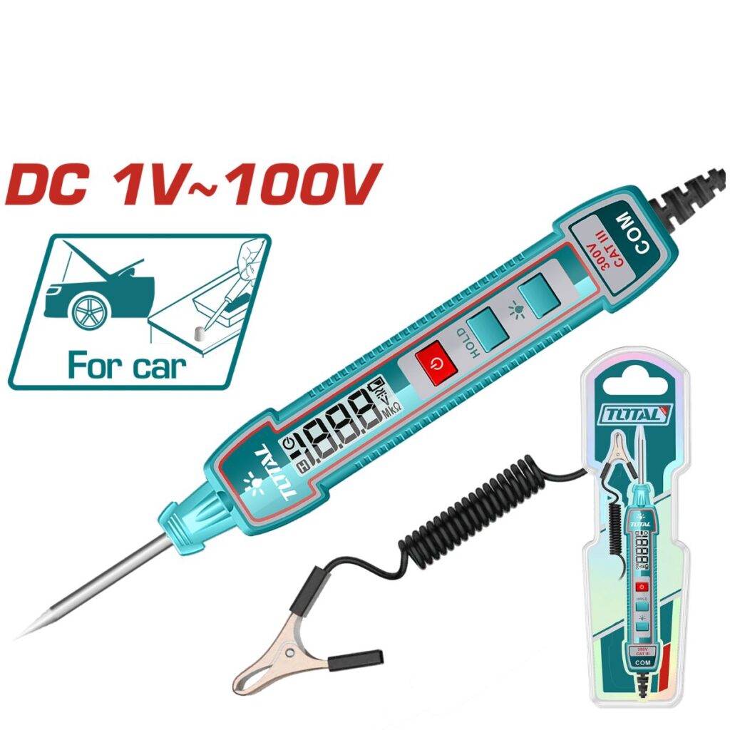 PROBADOR DE CIRCUITO AUTOMOTRIZ DC 1V-100V MAX: 2700MM DIGITAL INDUSTRIAL – THTS41001