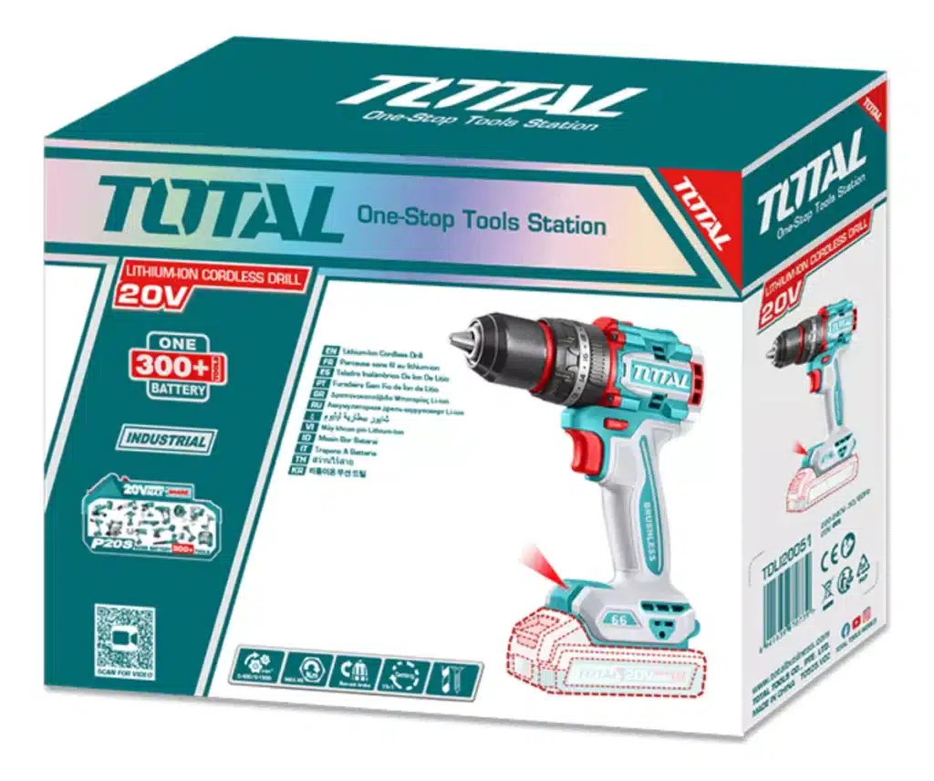 TALADRO PERCUTOR COMPACTO 66NM BRUSHLESS LI-ION 20V 13MM  INDUSTRIAL NO INCLUYE BATERIA Y CARGADOR  TOTAL- TIDLI206681