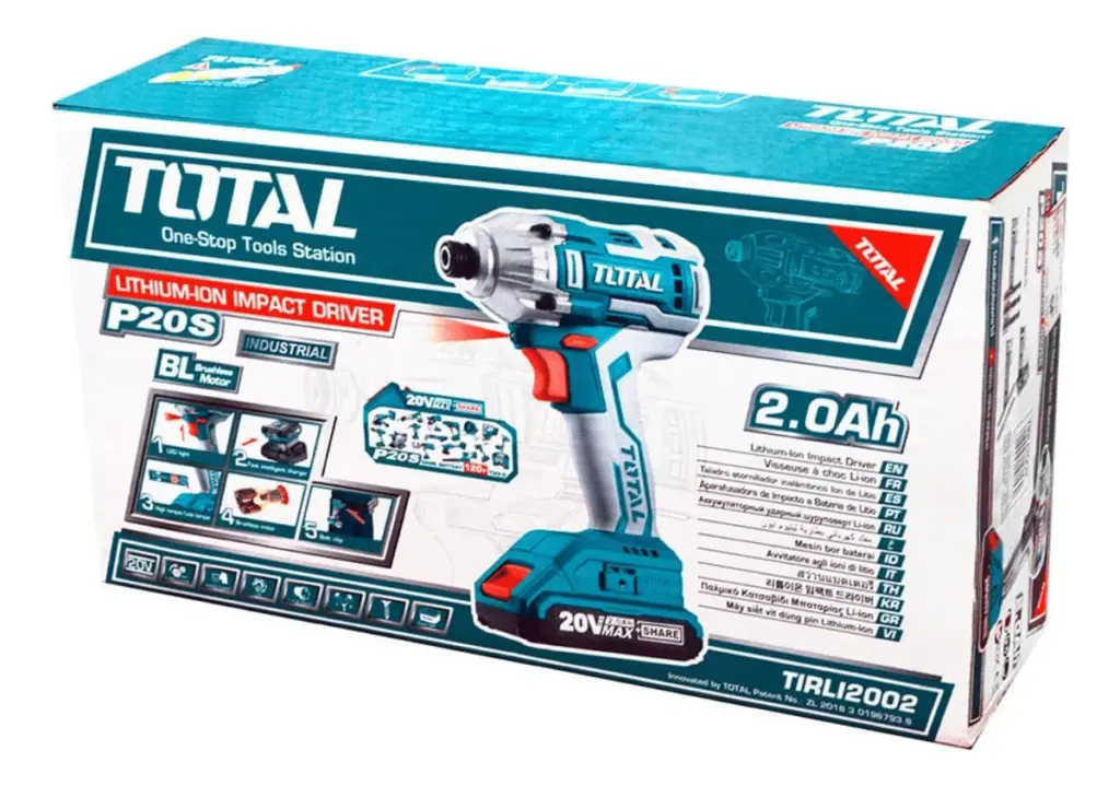 ATORNILLADOR DE IMPACTO 170NM LI-ION 20V 1/4″  INDUSTRIAL – TIRLI2002