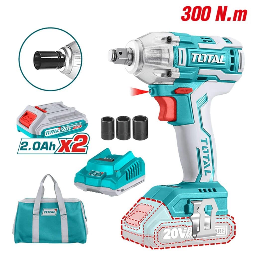 LLAVE DE IMPACTO 300NM 1/2″ BRUSHLESS LI-ION 20V 3300BPM TOTAL – TIWLI2001