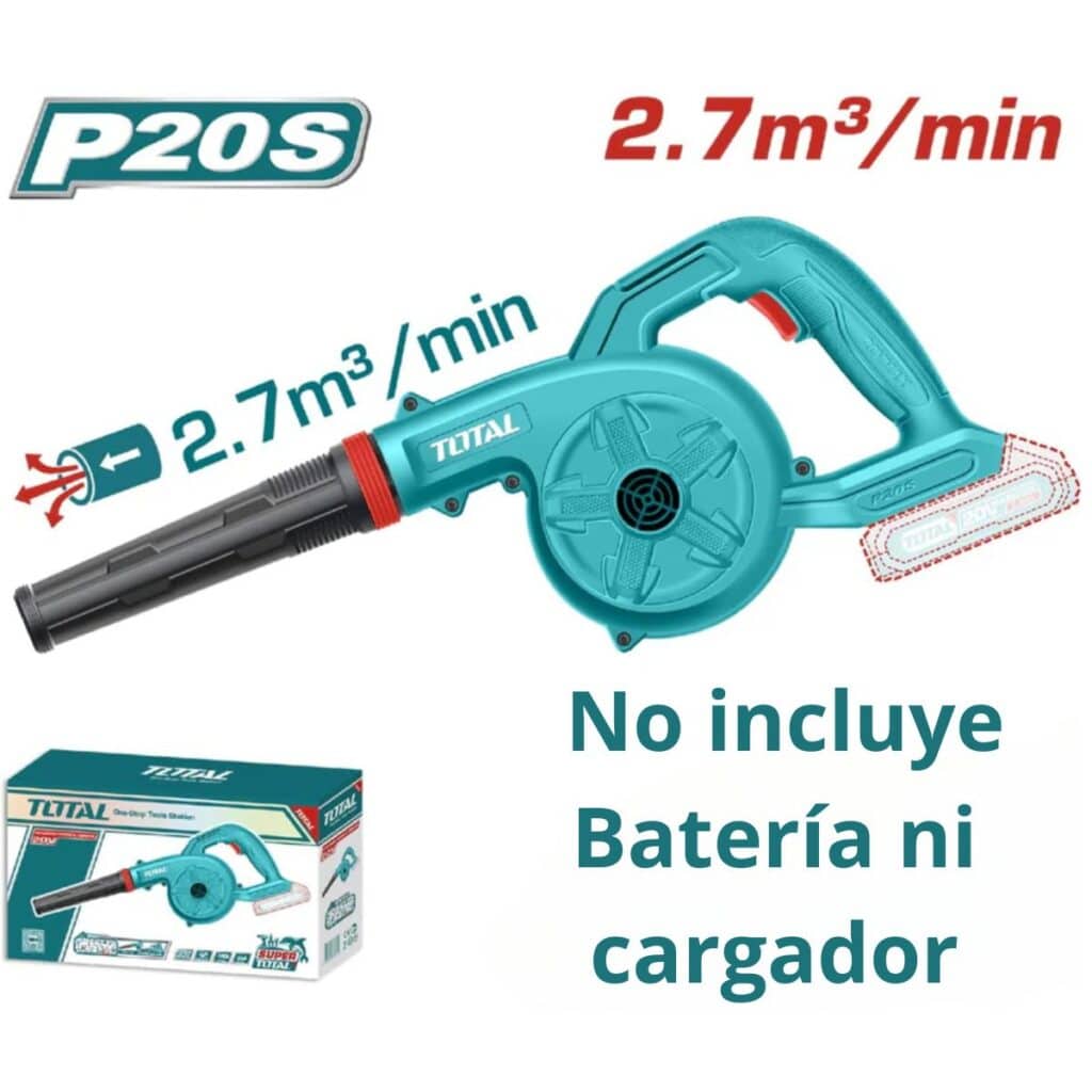 SOPLADORA DE AIRE 20V 18000RPM NO INCLUYE BATERIA Y CARGADOR TOTAL- TABLI20028