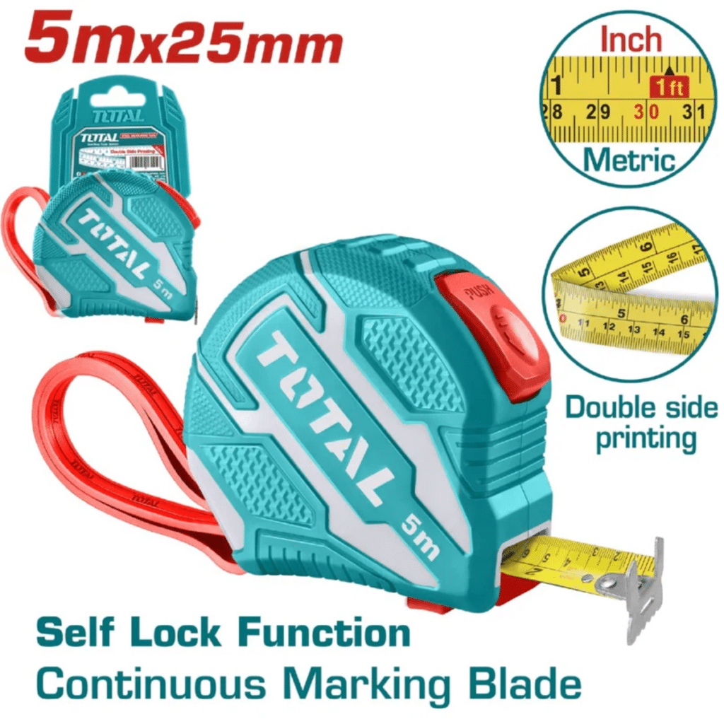 WINCHA CINTA METRICA DE ACERO/ABS DOBLE LADO 5MX25MM – TMT126252