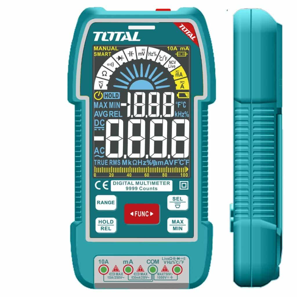MULTIMETRO DIGITAL 9999 CONTEOS SMART 1000V COLOR INDUSTRIAL TOTAL- TMT5110004