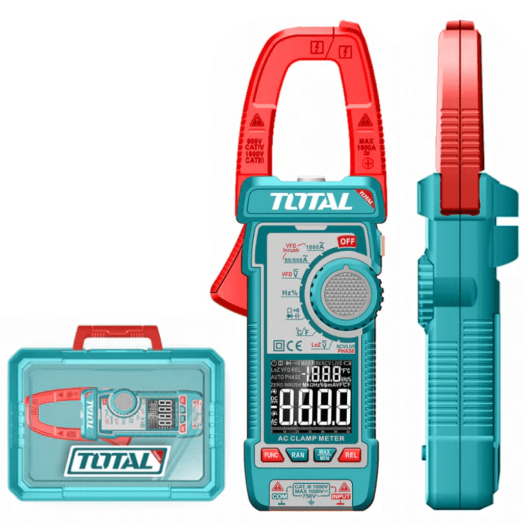 PINZA AMPERIMETRICA DC/AC 600A 6000 CONTEOS A:38MM MALETIN INDUSTRIAL – TMT766002