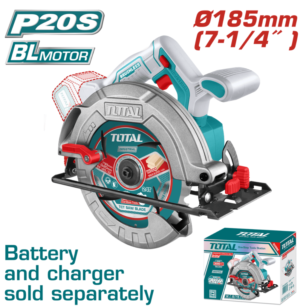 SIERRA CIRCULAR LI-ION 20V 4800RPM 185MM 7 1/4″ BRUSHLESS INDUSTRIAL TOTAL- TSLI1851