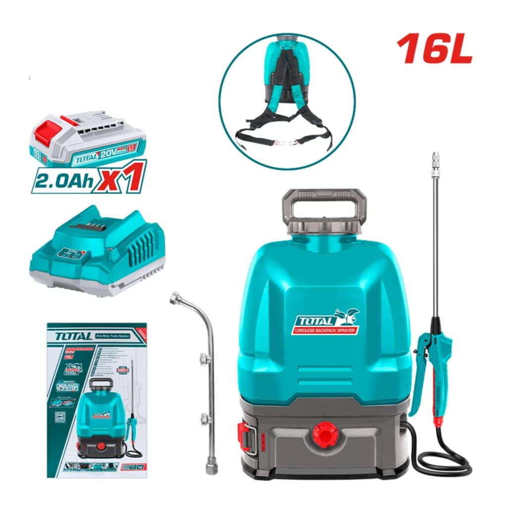 MOCHILA ROCIADORA 20V 16L 5BAR 1.35L/MIN 1X2.0AH TOTAL- TSPLI20162
