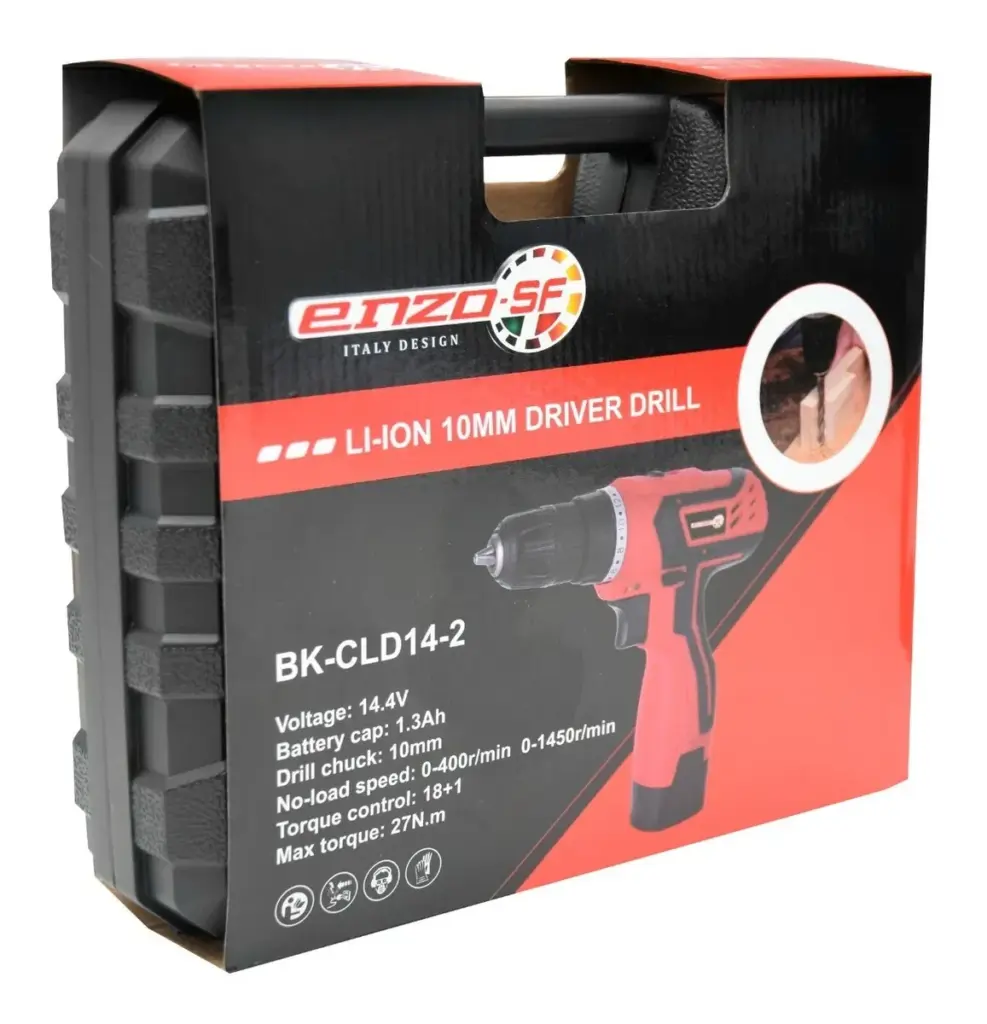 TALADRO INALÁMBRICO 14.4 27N.M 10MM MALETÍN – BK-CLD14-2