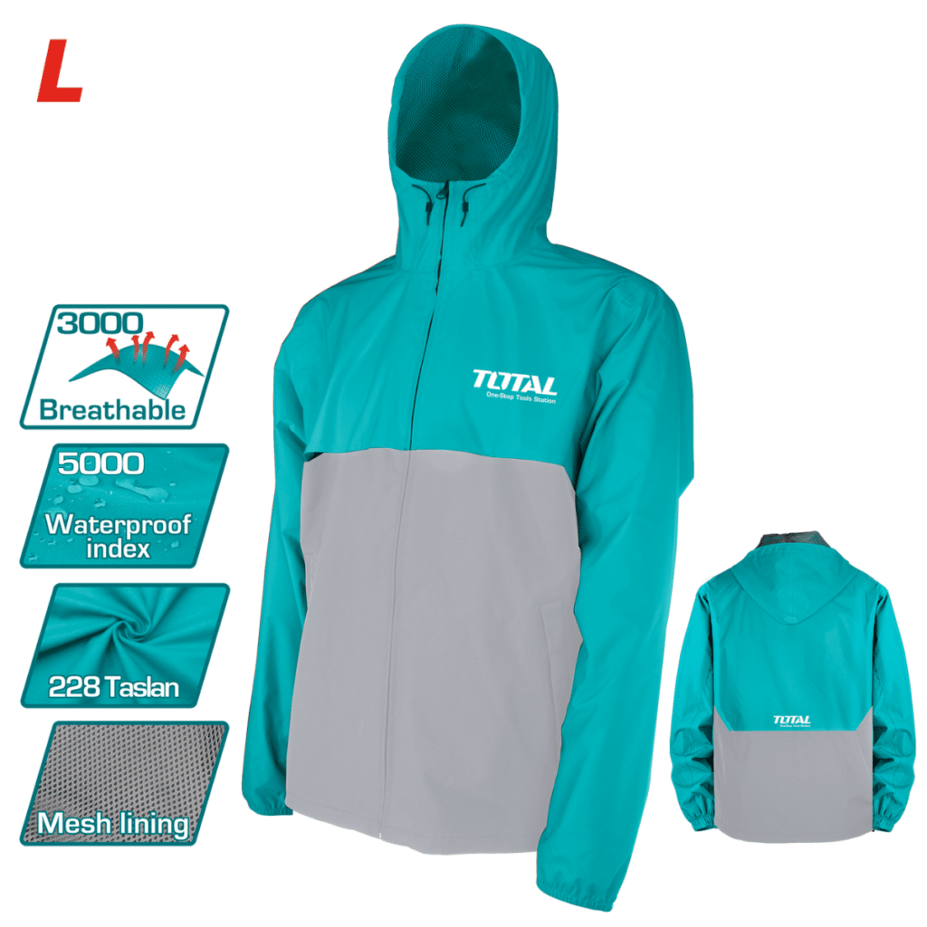 CASACA DE TRABAJO IMPERMEABLE 228 TASLAN CON MALLA TALLA L – TJCTC2282.L