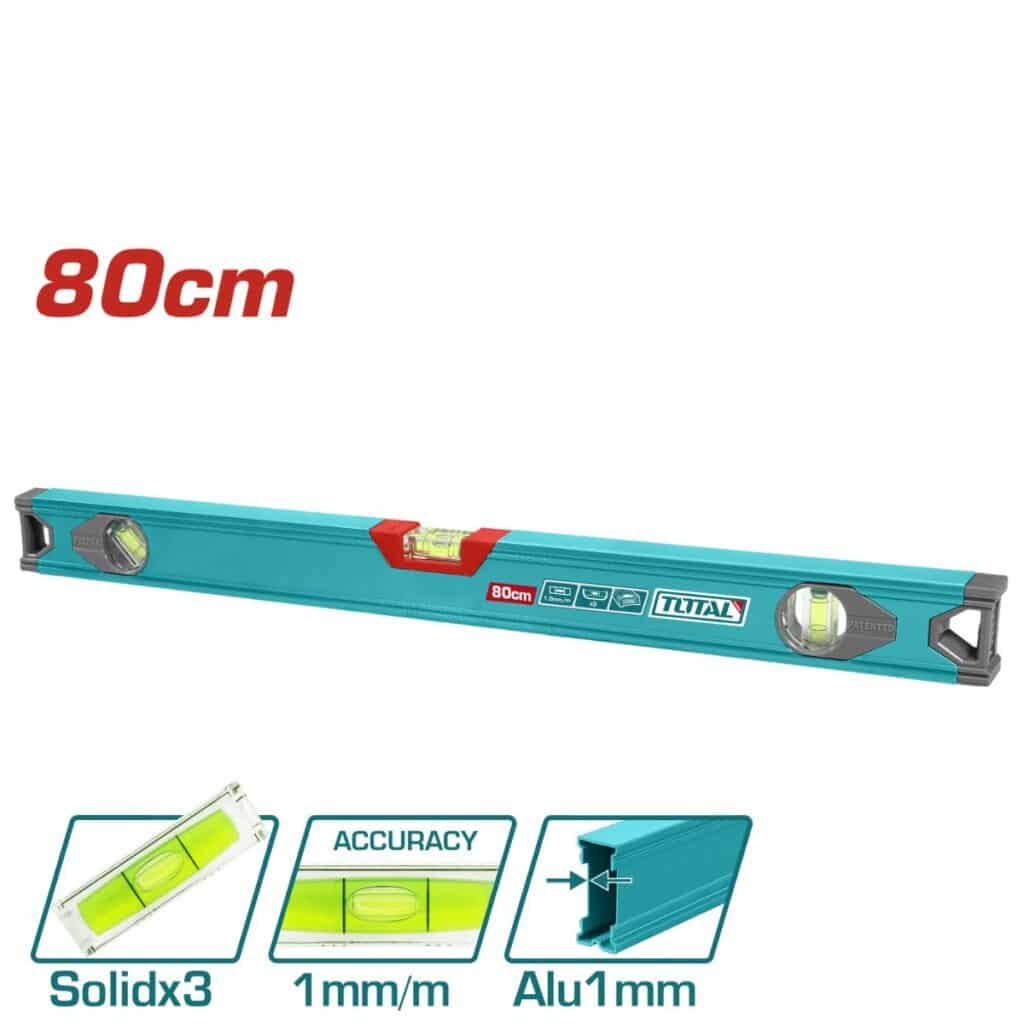 NIVEL DE BURBUJA 80CM B:3 ALUMINIO  PRES:1MM – TMT28016