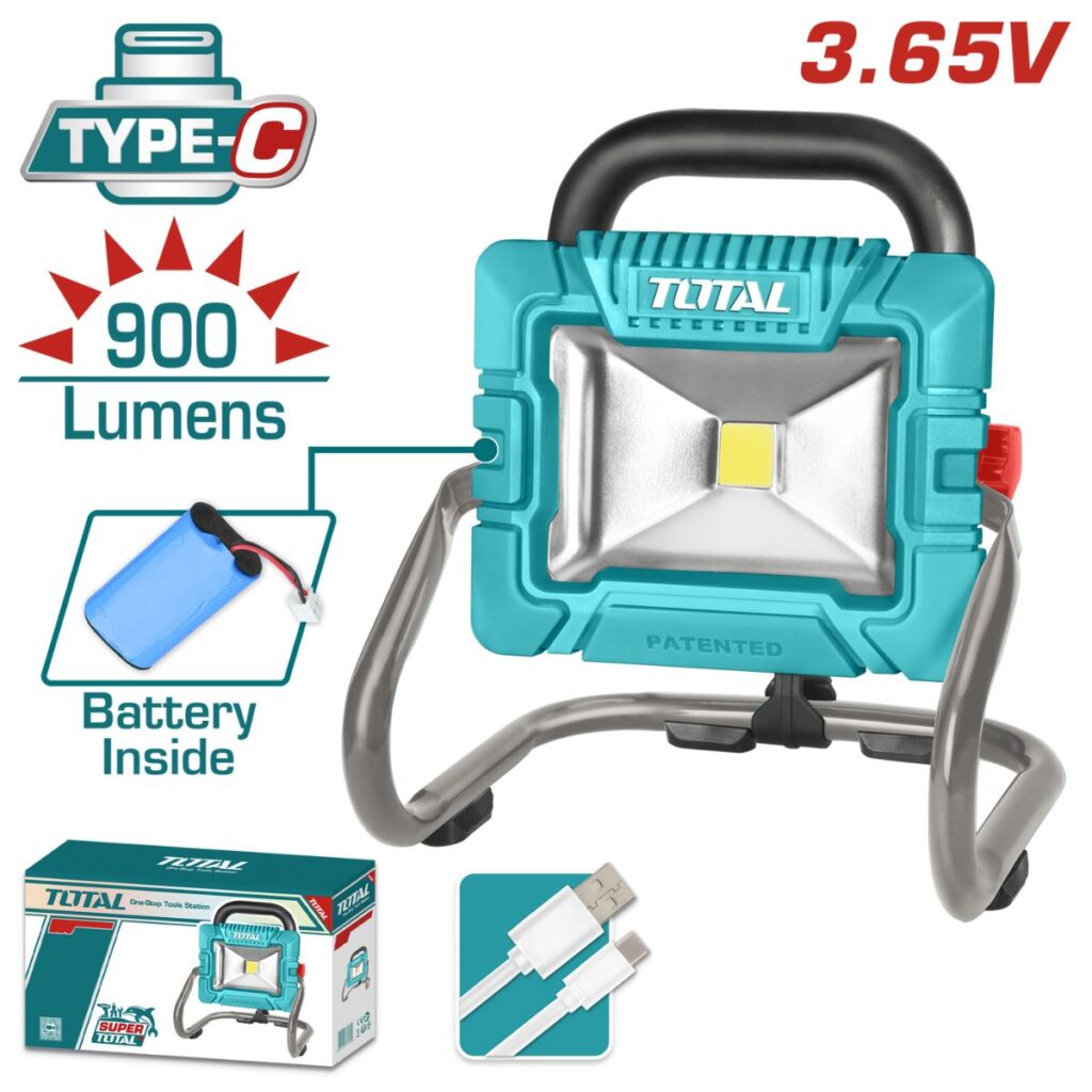 LAMPARA PORTATIL RECARGABLE LED 3.7V 500-900LUMENS 2.5-4H TIPO C – TRLF4415