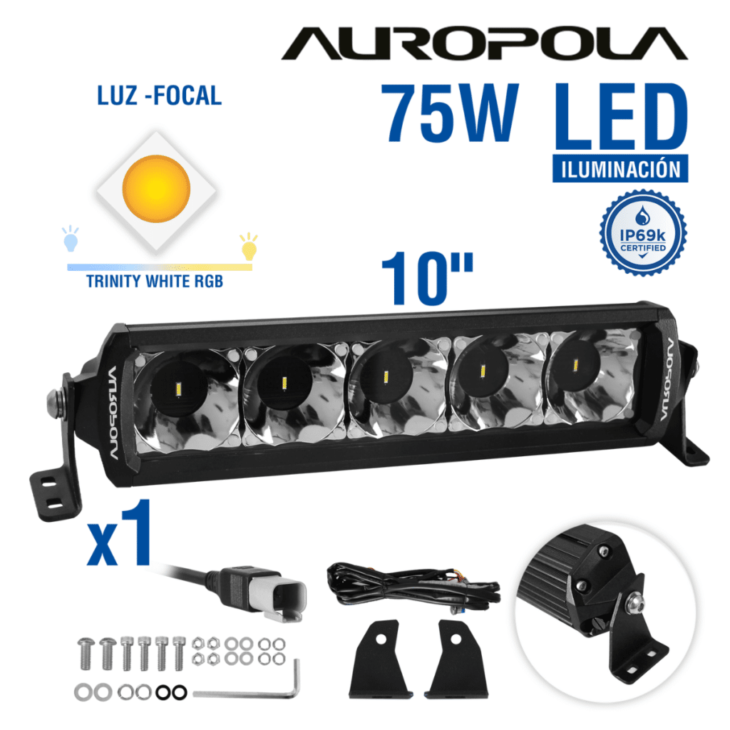 BARRA LED FOCAL 10PULG 75W TRINITY WHITE RGB – D6T-10-P23Q