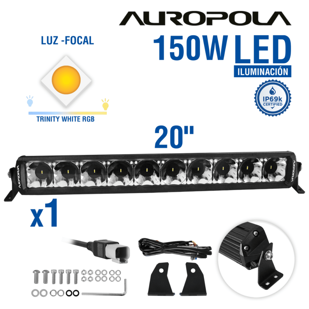 BARRA LED FOCAL 20PULG 150W TRINITY WHITE RGB – D6T-20-P23Q