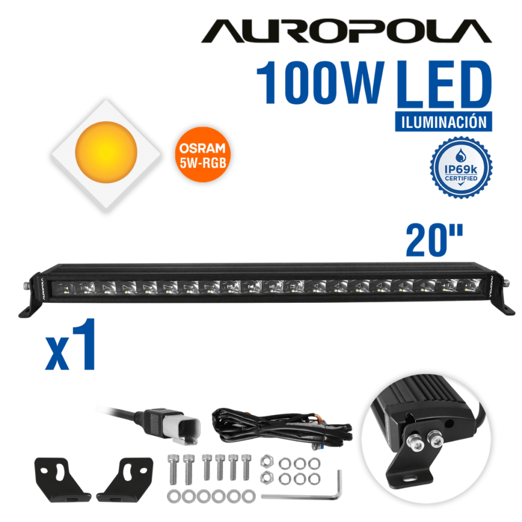 BARRA LED 20PULG 100W OSRAM 5W RGB – S6D1-20-R5Q
