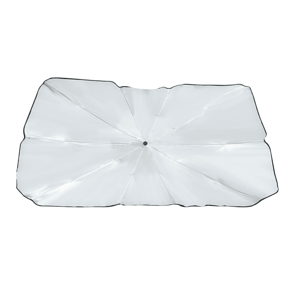 TAPASOL EXPANDIBLE CON MANGO TITANIO/HIERRO+TELA 125X65CM P/AUTO – G54031-S