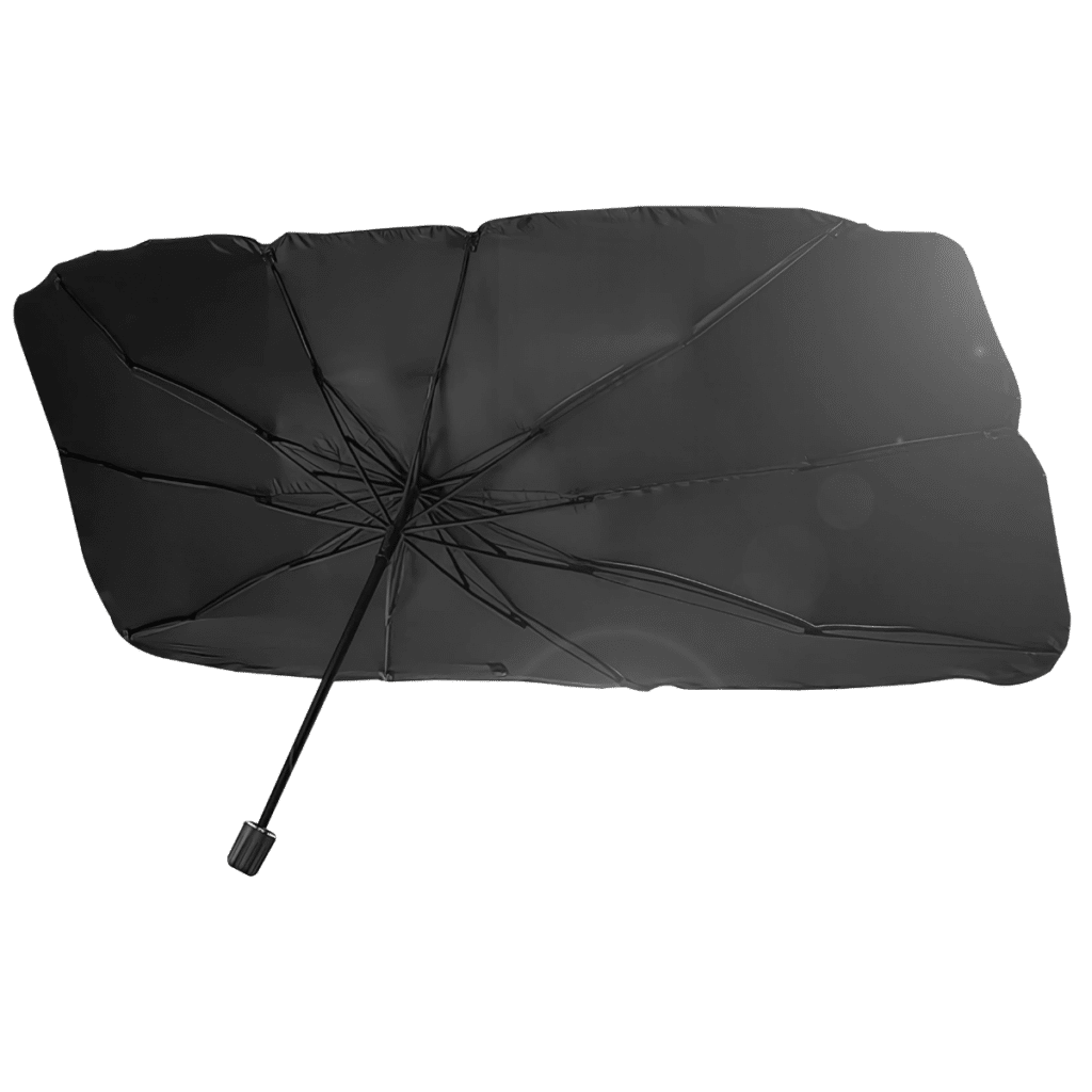 TAPASOL EXPANDIBLE CON MANGO TITANIO/HIERRO+TELA 125X65CM P/AUTO – G54031-S