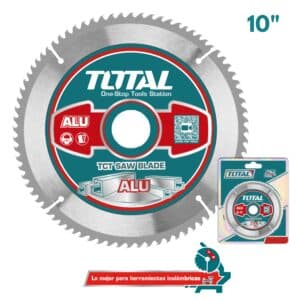 DISCO DENTADO TCT PARA ALUMINIO 254MM (10'') 80T INDUSTRIAL TOTAL- TAC233728