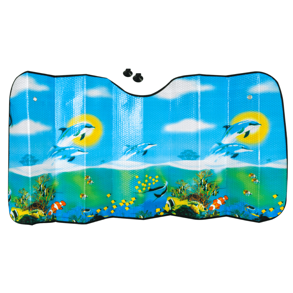 TAPASOL DOBLE BURBUJA 146X70 CM – PECES Y DELFINES – P16N9011U-A