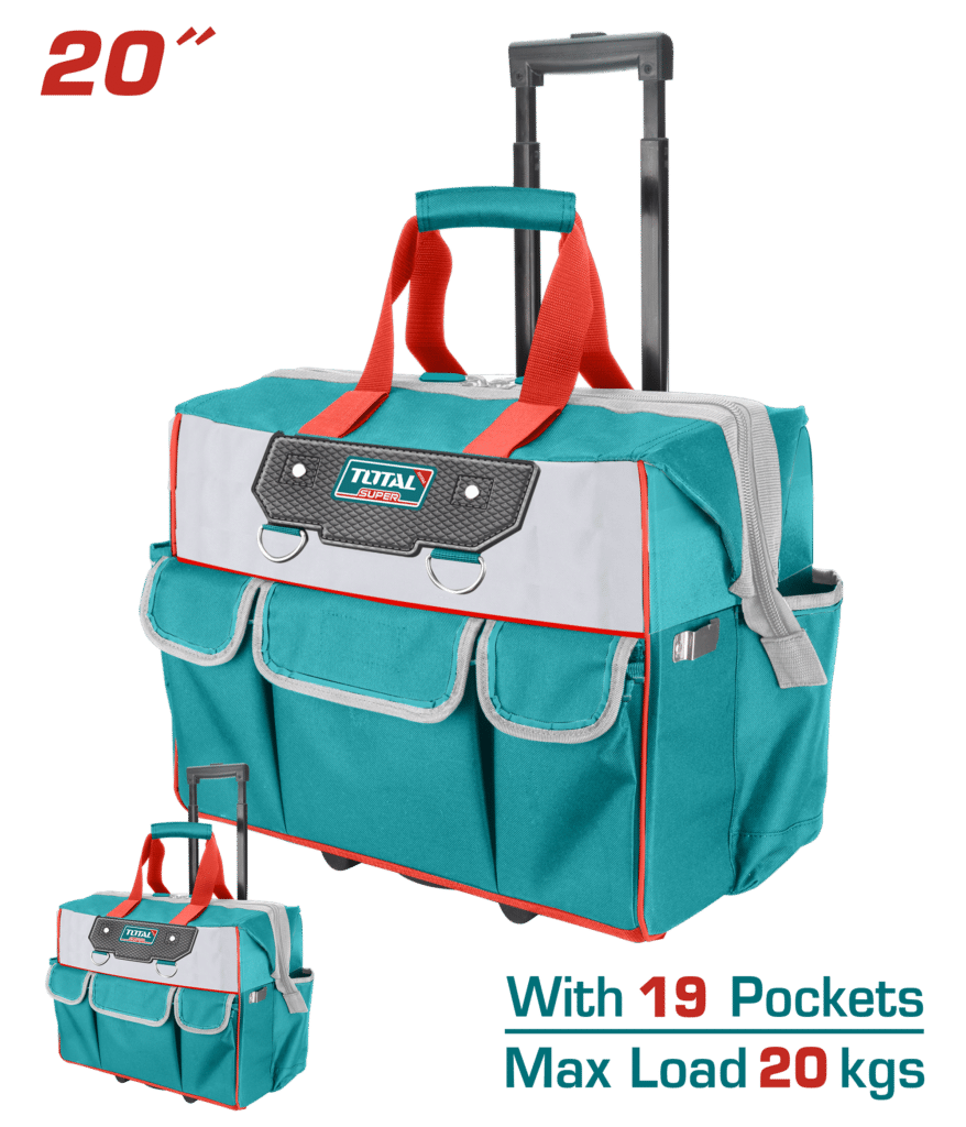 MALETIN PORTA HERRAMIENTAS  20″ 19 BOLSILLOS MAX 20KG INDUSTRIAL  TOTAL- THRRTB2012