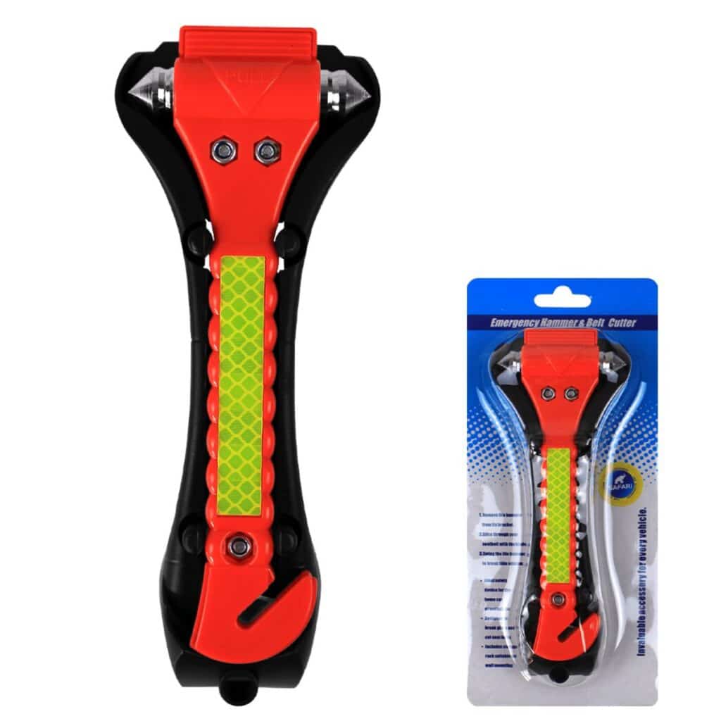 MARTILLO DE EMERGENCIA ROJO 17.3X6.5CM – S39001