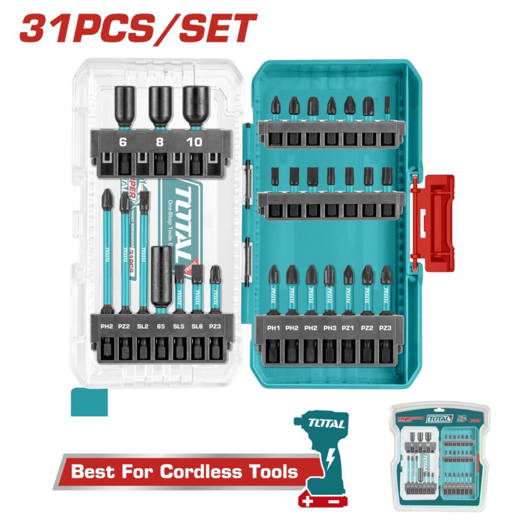 SET DE PUNTAS DESTORNILLADOR DE IMPACTO 31PZS INDUSTRIAL – TACSDL11306