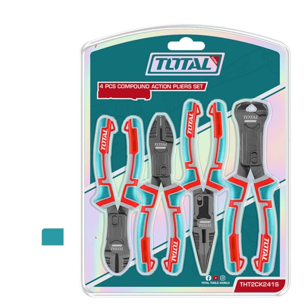 SET DE ALICANTES 4PCS CR.V MEJORA 60% BLISTER INDUSTRIAL  TOTAL- THT2CK241S