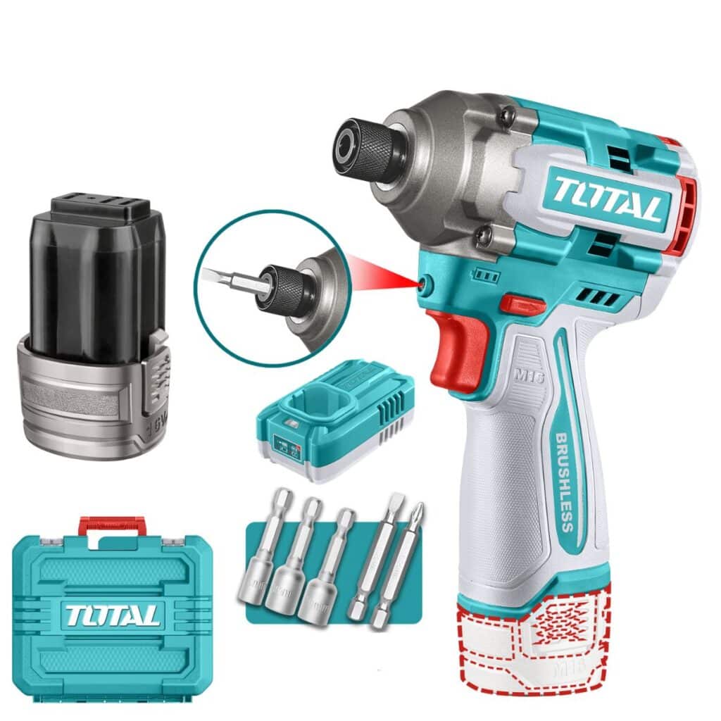 ATORNILLADOR DE IMPACTO 16V 0-2700RPM 0-3500BPM 170NM 2X2.0AH – TIRLI16178