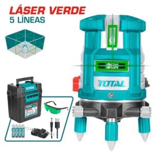 NIVEL LASER 0-30M 5 LINEAS PRECISION 1MM VERDE INDUSTRIAL - TLL305205