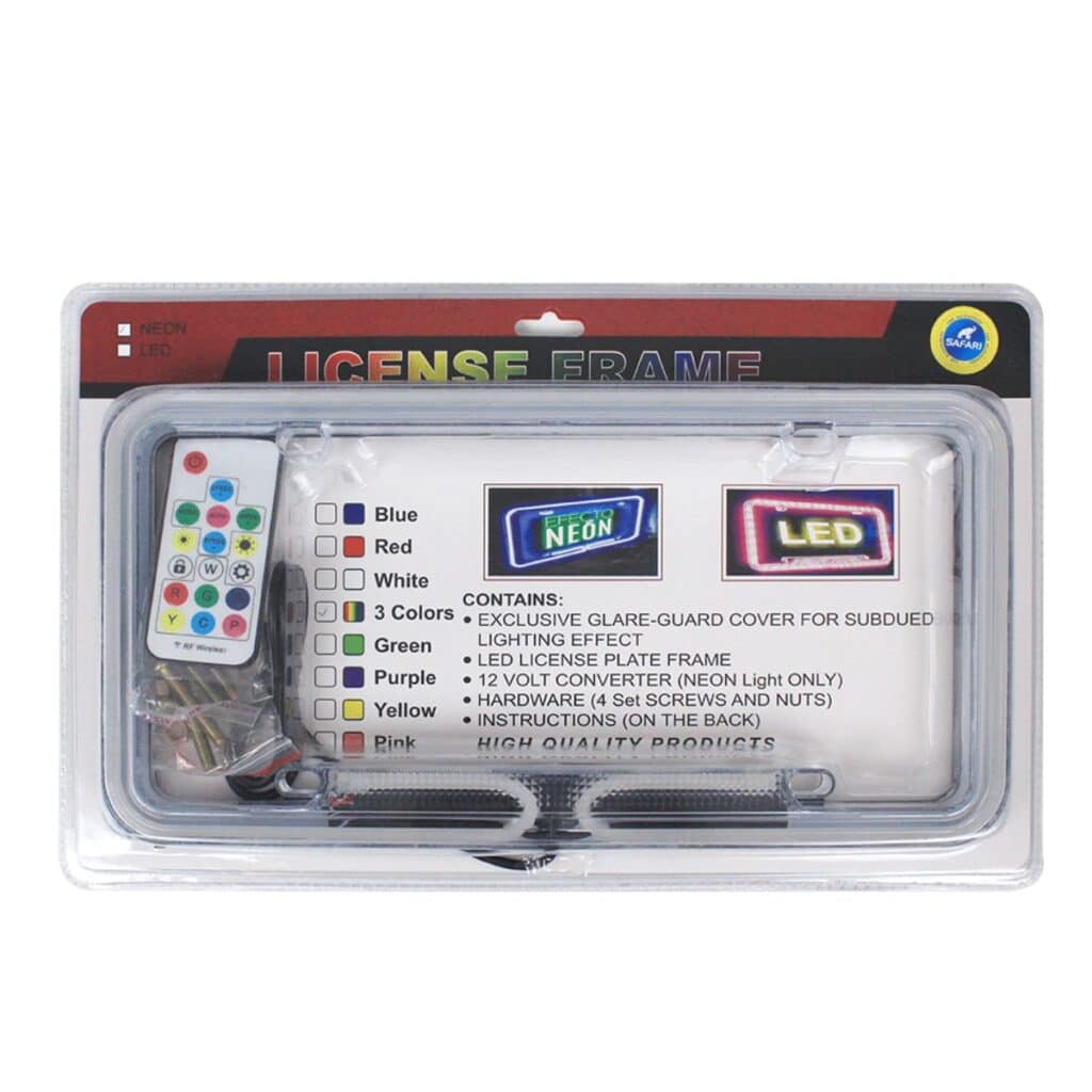 PORTA PLACA LED TIPO NEON 5W 7 FUNCIONES – A99089MC