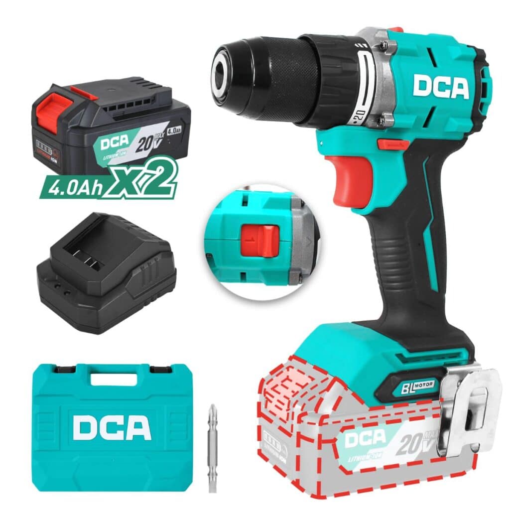 TALADRO PERCUTOR  60N.M 20V BRUSHLESS 13MM 20+2 B:4.0AHX2 – ADJZ2060IEM