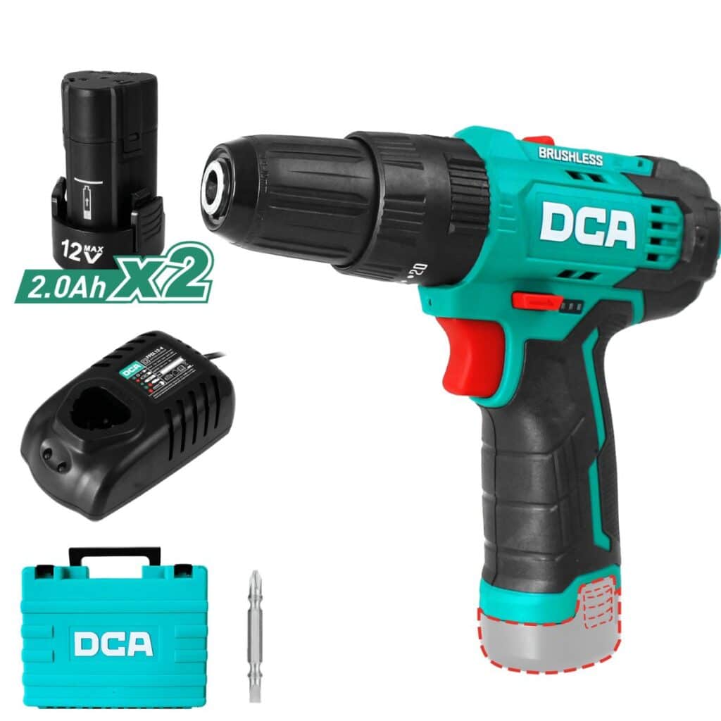 TALADRO PERCUTOR 35N.M 12V BRUSHLESS 10MM 20+2 B:2.0AHX2 – ADJZ23-10IEK