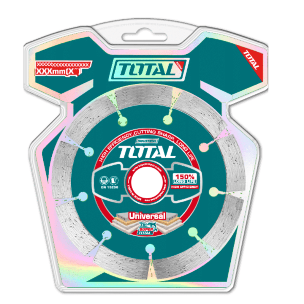 DISCO DIAMANTADO SEGMENTADO 4.5″ 115MMX22.2MM HOJA:12MM HUMEDO/SECO  TOTAL- TAC21111512