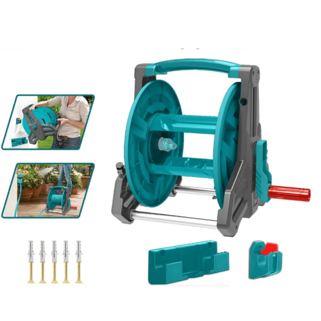 CARRETE PARA MANGUERA CAPACIDAD APROX: 40M (1/2») PP+ALUMINIO  TOTAL- THHR40122