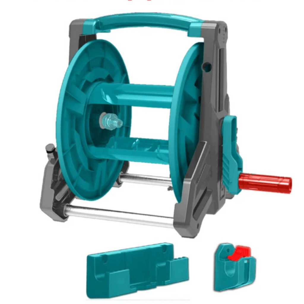 CARRETE PARA MANGUERA CAPACIDAD APROX: 40M (1/2») PP+ALUMINIO  TOTAL- THHR40122