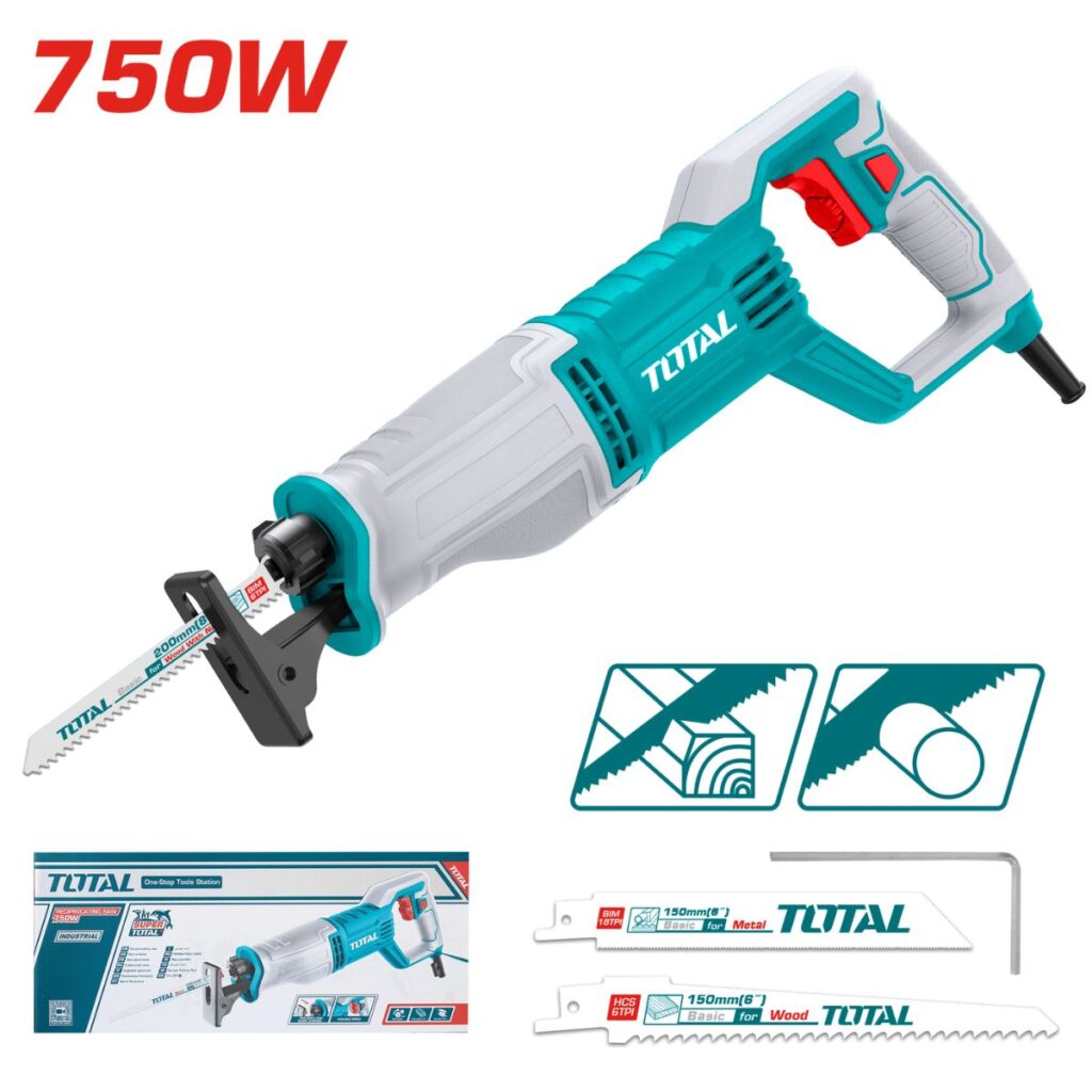 SIERRA RECIPROCA O SABLE 750W 900-3300RPM  HOJA SDS  TOTAL- TS100756