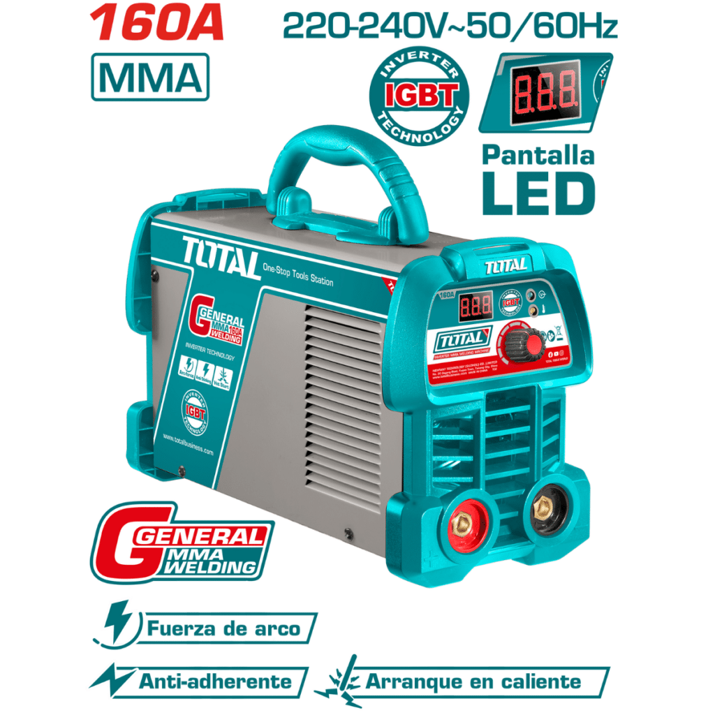 MAQUINA DE SOLDAR INVERTER MMA 15-160A LCD E:1.6-4.0 160A@45%  TOTAL- TW216059