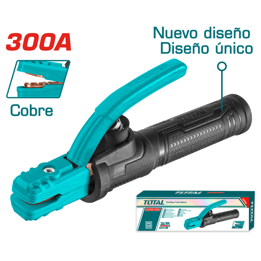 PORTA ELECTRODOS  PARA MAQUINA DE SOLDAR 300A MMA COBRE DISEÑO EXCLUSIVO  TOTAL- TWAH3006