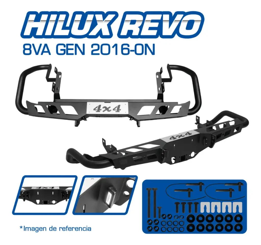 DEFENSA POSTERIOR P/HILUX REVO 8VA GEN 2016-ON – S1-BB01-S56