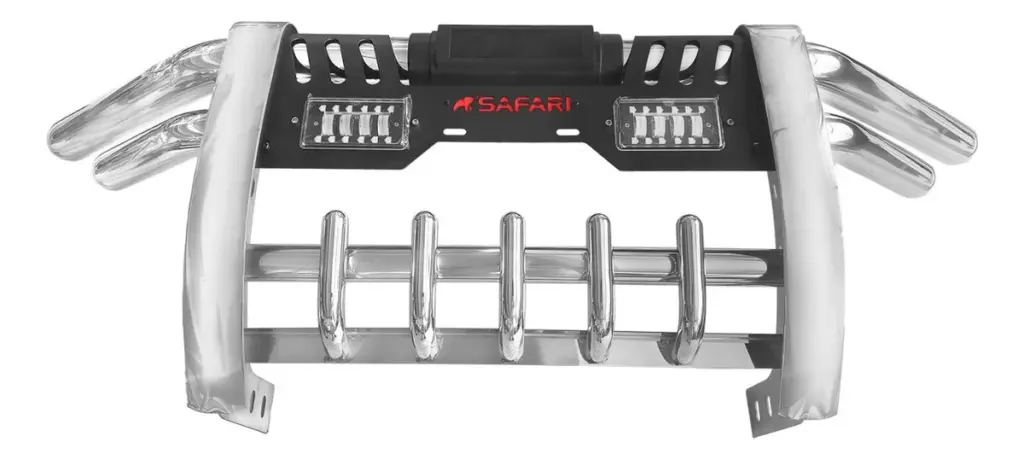 DEFENSA ACERO INOXIDABLE NEGRO CON LUZ PARA MAZDA BT-50 2021-ON – S2-FB01L-S69