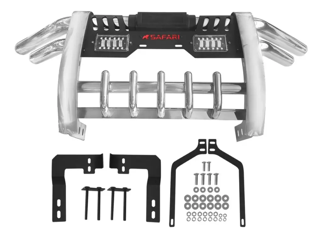 DEFENSA ACERO INOXIDABLE NEGRO CON LUZ PARA MAZDA BT-50 2021-ON – S2-FB01L-S69