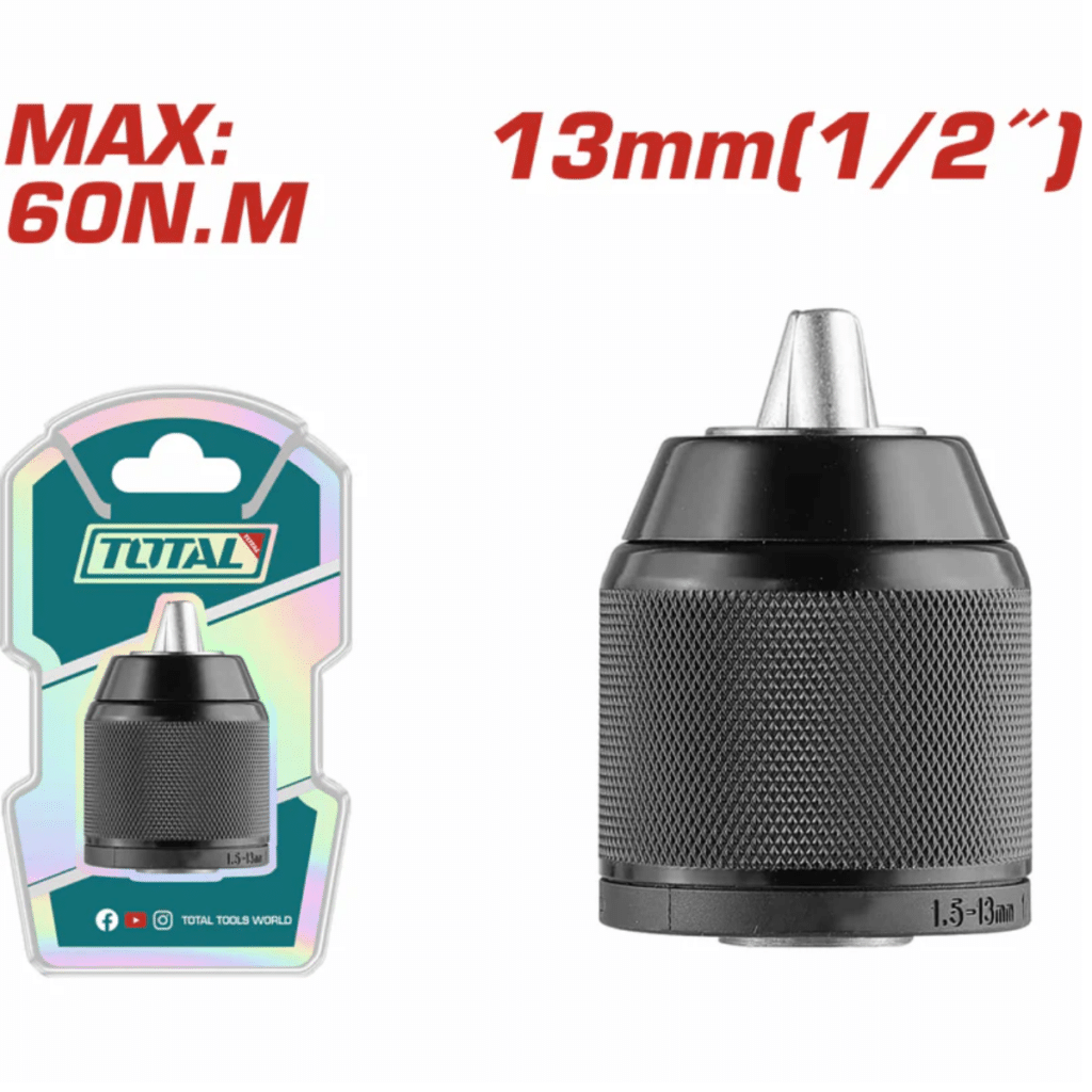 MANDRIL PORTABROCAS DE IMPACTO SIN LLAVE 13MM (1/2″) 60NM. COMPATIBLE CONTDLI20602 TIDLI20602