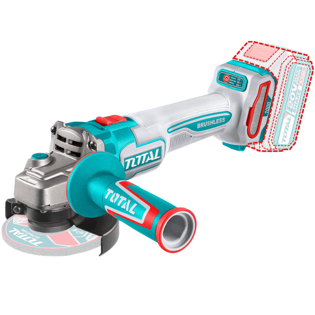 AMOLADORA  4.5” 1000W/MAX 20V BRUSHLESS 3000-9000PRM 115MM M14 1000W/MAX INDUSTRIAL – TAGLI27153