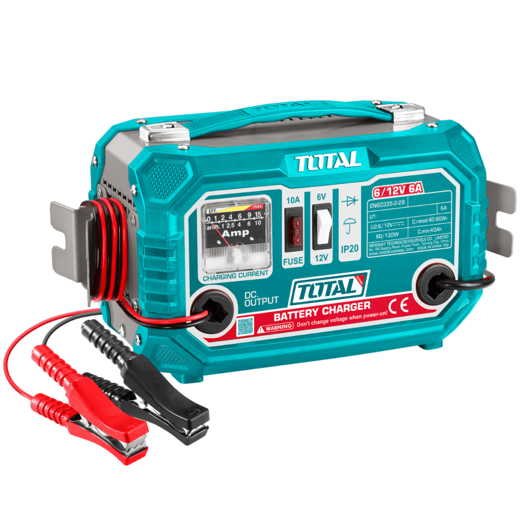 CARGADOR DE BATERIA 220V 06/12V 6A CAP:40-90AH AIS.H TOTAL- TBC1501