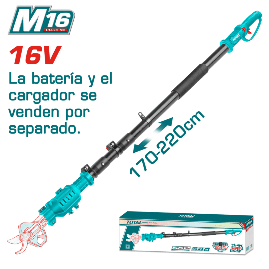 EXTENSION PLEGABLE PARA TIJERA JARDINERIA 16V 1.7-2.2M INDUSTRIAL TOTAL- TERLI1658