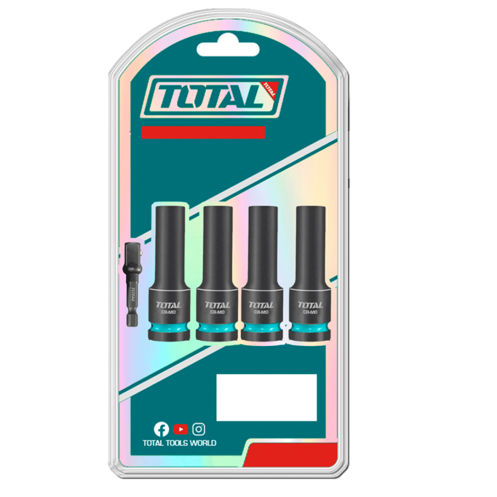 SET DADOS IMPACTO LARGOS 5PCS CR-MO 10/12/13/14 + ADAPTADOR 1/4 HEX – THKISD12052L