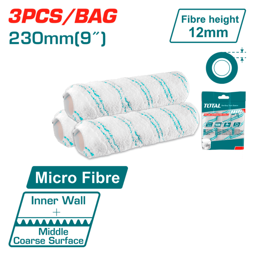 SET DE REPUESTOS DE RODILLO DE PINTAR 230MM 9″ 3PCS TOTAL- THRC56091203