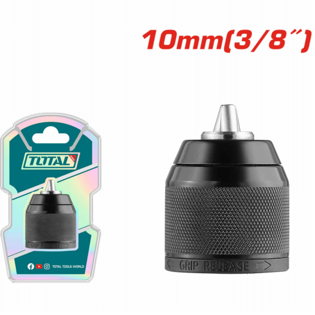 MANDRIL PORTABROCAS DE IMPACTO SIN LLAVE 10MM (3/8″) CAPACIDAD 0.8-10MM COMPATIBLE CON TIDLI201452  – TDLI20508