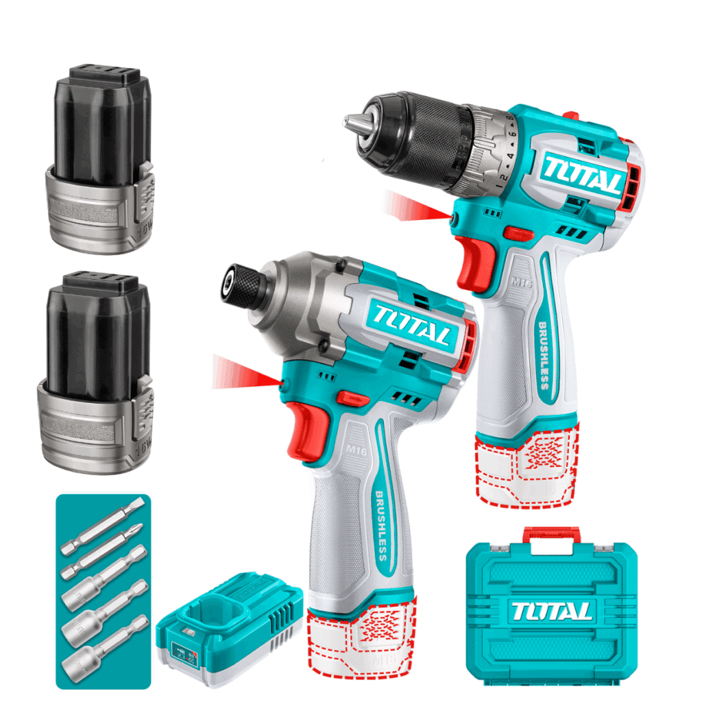 COMBO 2 EN 1  TALADRO 12V 60NM + ATORNILLADOR IMPACTO 170NM 2X2.0AH + ACC – TOSLI240968