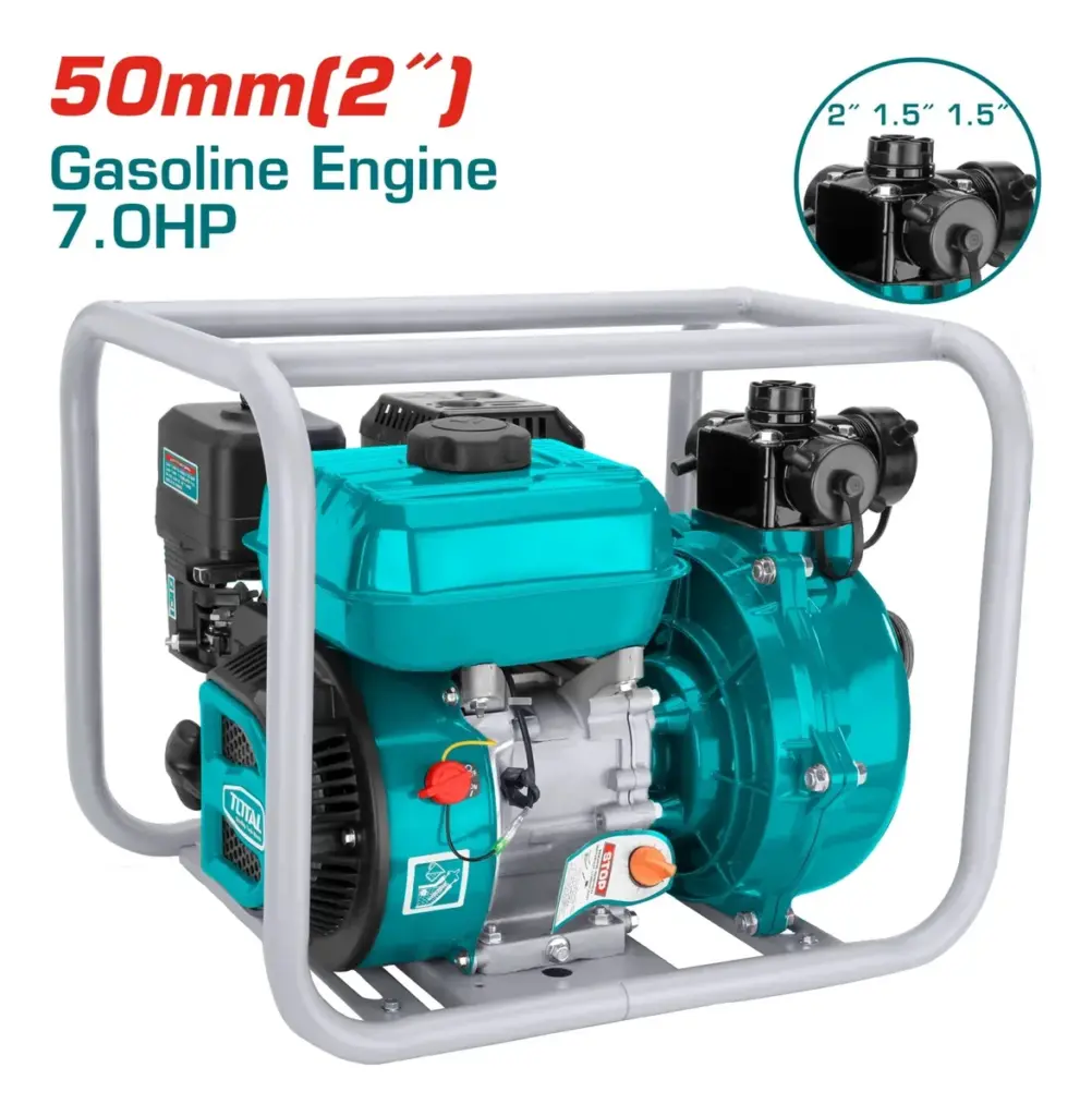 MOTOBOMBA GASOLINERA 2″ 7.5HP 300L/MIN MÁX75M ALTA PRESIÓN  TOTAL- TP3201H