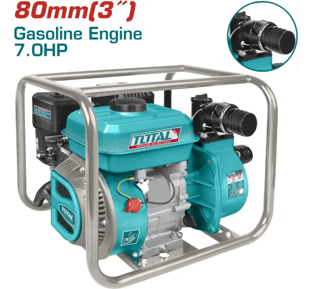 MOTOBOMBA GASOLINERA 3″ 7.0HP 1000L/MIN MAX 32M INDUSTRIAL TOTAL- TP3302