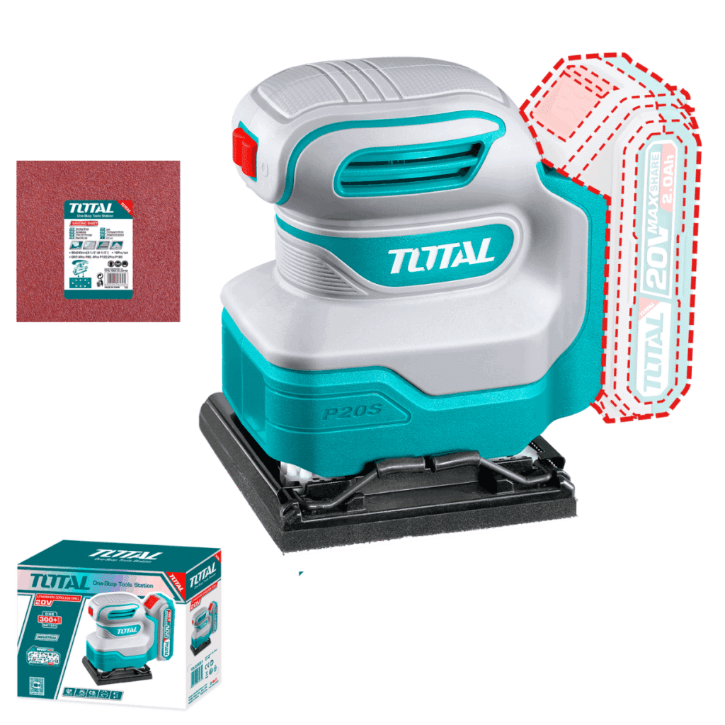 LIJADORA ORBITAL  20V 12000RPM 110X100MM INDUSTRIAL TOTAL- TSHSLI2014